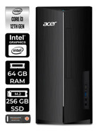 Acer Aspire TC1760 DT.BHUEM.004 Dahili Intel UHD Graphics Intel Core i3 12100 64 GB Ram 256 GB SSD Tower Windows 11 Pro Masaüstü Bilgisayar + PER4 BELLEK