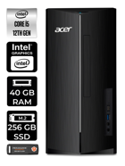 Acer Aspire TC1760 DT.BHUEM.005 Dahili Intel UHD Graphics Intel Core i5 12400 40 GB Ram 256 GB SSD Tower FreeDos Masaüstü Bilgisayar + PER4 BELLEK