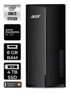Acer Aspire DT.BHUEM.004 Harici Radeon RX 550 Intel Core i3 12100 8 GB Ram 4 TB SSD Tower Windows 11 Pro Masaüstü Bilgisayar + PER4 BELLEK