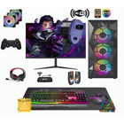 Cachex N12X Harici Radeon RX 6600 AMD Ryzen 5 5500 32 GB Ram 1 TB SSD Tower FreeDos 27 inç Monitörlü Masaüstü Bilgisayar