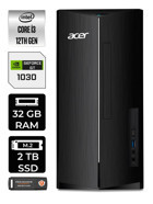 Acer Aspire DT.BHUEM.004 Harici GeForce GT 1030 Intel Core i3 12100 32 GB Ram 2 TB SSD Tower FreeDos Masaüstü Bilgisayar + PER4 BELLEK