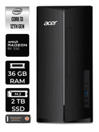 Acer Aspire DT.BHUEM.004 Harici Radeon RX 550 Intel Core i3 12100 36 GB Ram 2 TB SSD Tower Windows 11 Pro Masaüstü Bilgisayar + PER4 BELLEK