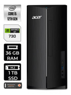 Acer Aspire DT.BHUEM.005 Harici GeForce GT 730 4 GB Intel Core i5 12400 36 GB Ram 1 TB SSD Tower FreeDos Masaüstü Bilgisayar + PER4 BELLEK