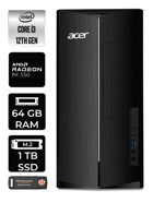 Acer Aspire DT.BHUEM.004 Harici Radeon RX 550 Intel Core i3 12100 64 GB Ram 1 TB SSD Tower Windows 11 Home Masaüstü Bilgisayar + PER4 BELLEK