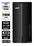 Acer Aspire DT.BHUEM.004 Harici GeForce GT 730 4 GB Intel Core i3 12100 24 GB Ram 512 GB SSD Tower FreeDos Masaüstü Bilgisayar + PER4 BELLEK