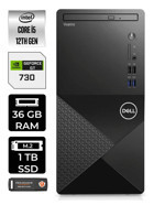 Dell Vostro 3910MT N7519VDT3910 Harici GeForce GT 730 4 GB Intel Core i5 12400 36 GB Ram 1 TB SSD Tower Windows 11 Pro Masaüstü Bilgisayar + PER4 BELLEK