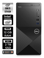 Dell Vostro 3910MT N3563VDT3910EMEA Dahili Intel UHD Graphics Intel Core i3 12100 12 GB Ram 2 TB SSD Tower FreeDos Masaüstü Bilgisayar + PER4 BELLEK