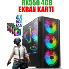 Dmc N18X Harici Radeon RX 550 Intel Core i5 3470 16 GB Ram 256 GB SSD Tower FreeDos Masaüstü Bilgisayar