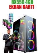 Dmc N32X Harici Radeon RX 550 Intel Core i5 3470 16 GB Ram 256 GB + 500 GB SSD Tower FreeDos Masaüstü Bilgisayar