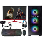 Escapelock Harici Radeon RX 550 AMD Ryzen 5 1600 16 GB Ram 500 GB SSD Tower FreeDos 27 inç Monitörlü Masaüstü Bilgisayar