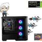 Güneysu Gaming PANO Harici GeForce RTX 4060 Ti AMD Ryzen 5 7500F 32 GB Ram DDR5 1 TB SSD Tower FreeDos Masaüstü Bilgisayar