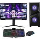 Go Gamer GO1098DS Harici GeForce RTX 3060 Ti Intel Core i5 12400F 32 GB Ram 1 TB SSD Tower Windows 11 Pro 23.8 inç Monitörlü Masaüstü Bilgisayar
