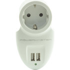 Powermaster 16895 Tekli Soket 2'li USB Kablolu Tekli Akım Korumalı Priz