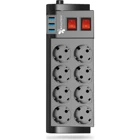 Fulltech Ftr-08 8'li Soket 2 metre 3'lü USB Kablolu Tekli Akım Korumalı Priz