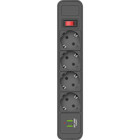 Fulltech Ftr-04 3'lü Soket 2 metre 3'lü USB Kablolu Tekli Akım Korumalı Priz