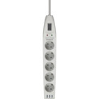 Sonorous Sp05 5'li Soket 1 metre 3'lü USB Kablolu Tekli 175 J Akım Korumalı Priz