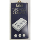 Fly 3406-01 3'lü Soket 2 metre 3'lü USB Kablosuz Tekli Akım Korumalı Priz