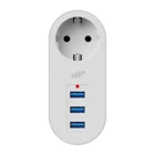 Mf Product Jettpower 0672 Tekli Soket 3'lü USB Kablosuz Tekli 2500 J Akım Korumalı Priz