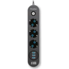 Piranha Hrd-009025 3'lü Soket 2 metre 3'lü USB Kablolu Çiftli Akım Korumalı Priz