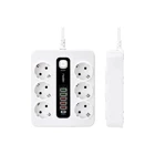 Hepu Hp-H04 6'lı Soket 2 metre 5'li USB Kablolu Çiftli Akım Korumalı Priz