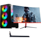 Ramtech TK110 Harici Radeon RX 550 AMD Ryzen 5 3600 4 GB Ram 512 GB SSD Tower Windows 11 Pro 23.6 inç Monitörlü Masaüstü Bilgisayar