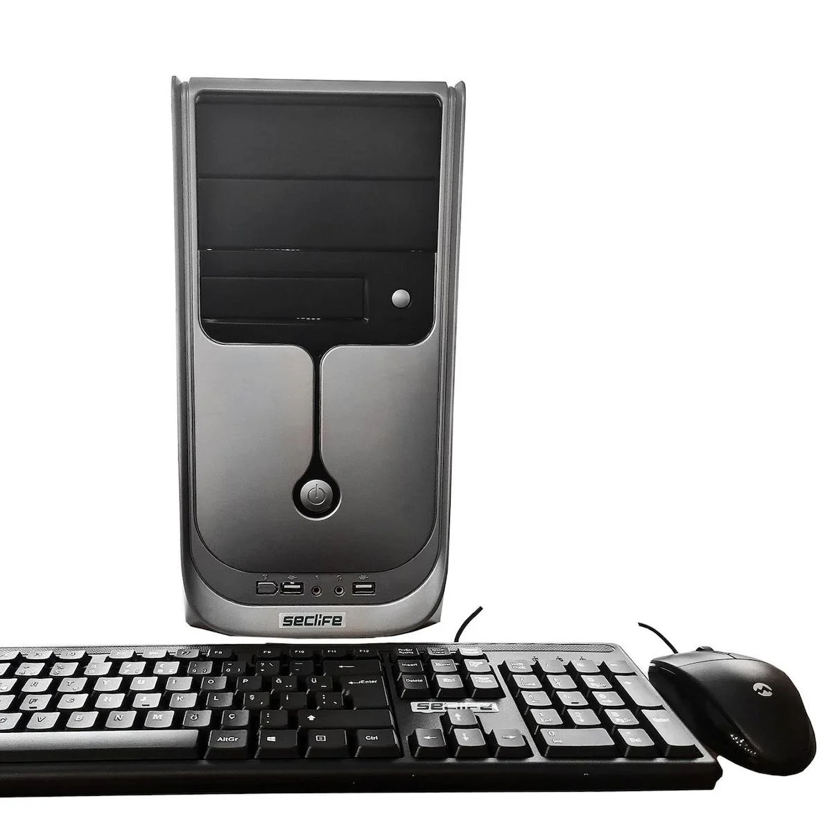 Seclife SC-4140 Harici GeForce RTX 3060 Ti Intel Core i3 4130 8 GB Ram 256 GB SSD Tower FreeDos Masaüstü Bilgisayar
