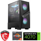 MSI R57500-4070 Harici GeForce RTX 4070 AMD Ryzen 5 7500F 32 GB Ram DDR5 1 TB SSD Tower FreeDos Masaüstü Bilgisayar