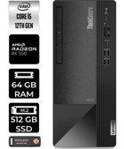 Lenovo Thinkcentre Neo 50T 11SE00BPTXP397 Harici Radeon RX 550 Intel Core i5 12400 64 GB Ram 512 GB SSD Tower Windows 11 Home Masaüstü Bilgisayar + PER4 BELLEK