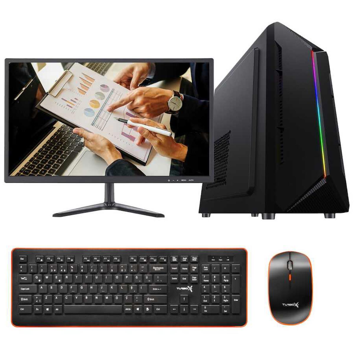 Turbox TX628 Dahili Intel HD Graphics Intel Core i5 650 8 GB Ram DDR3 256 GB SSD Tower FreeDos Masaüstü Bilgisayar