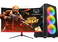 Ramtech RACER KX10-M Harici GeForce GTX 1660 Ti Intel Core i5 12400F 32 GB Ram 960 GB SSD Tower FreeDos 23.6 inç Monitörlü Masaüstü Bilgisayar