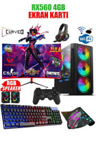 Dmc N83X Harici Radeon RX 560 Intel Core i5 9400F 16 GB Ram 500 GB HDD + 256 GB SSD Tower FreeDos 23.8 inç Monitörlü Masaüstü Bilgisayar