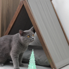 Ketu Üçgen İç Mekan Kedi Evi Gri