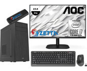 Zetta Expert MZET55078115 Harici Radeon RX 550 Intel Core i7 13700 64 GB Ram DDR4 1 TB SSD Tower FreeDos 23.8 inç Monitörlü Masaüstü Bilgisayar + Zetta Flash Bellek