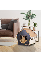 Patihomes Kare İç Mekan Kedi Evi Çok Renkli
