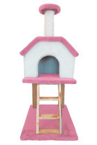 Patiderm Kare İç Mekan Kedi Evi Beyaz-Pembe