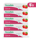 Feradisin Çilekli Organik Florürsüz Diş Macunu 5x90 ml