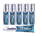 Sanino Komple Bakım Naneli Florürsüz Diş Macunu 5x75 ml