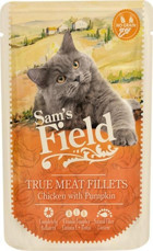 Sam's Field True Meat Fillets Balkabak-Tavuk Parça Etli-Soslu Yaş Kedi Maması 85 gr