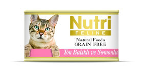 Nutri Feline Ton Balığı-Somonlu Kıyılmış Yaş Kedi Maması 12x85 gr