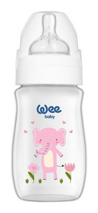 Wee Baby Safari Polipropilen Gaz Yapmayan Antikolik Yenidoğan Yavaş Akışlı 0-6 Ay Şeffaf Damaklı Biberon Seti 250 ml