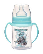 Babytime Bt078 Polipropilen Yavaş Akışlı Kulplu 6-18 Ay Desenli Yeşil Damaklı Biberon Seti 150 ml
