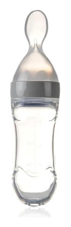 Babyjem Plastik Yavaş Akışlı 7 - 9 Ay Gri Biberon Seti 60 ml