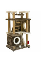Woodsman Exclusive Cat Furnitures Furnitures Woodsman Methuselah Dikdörtgen 2 Katlı İç Mekan Kedi Evi Kahverengi