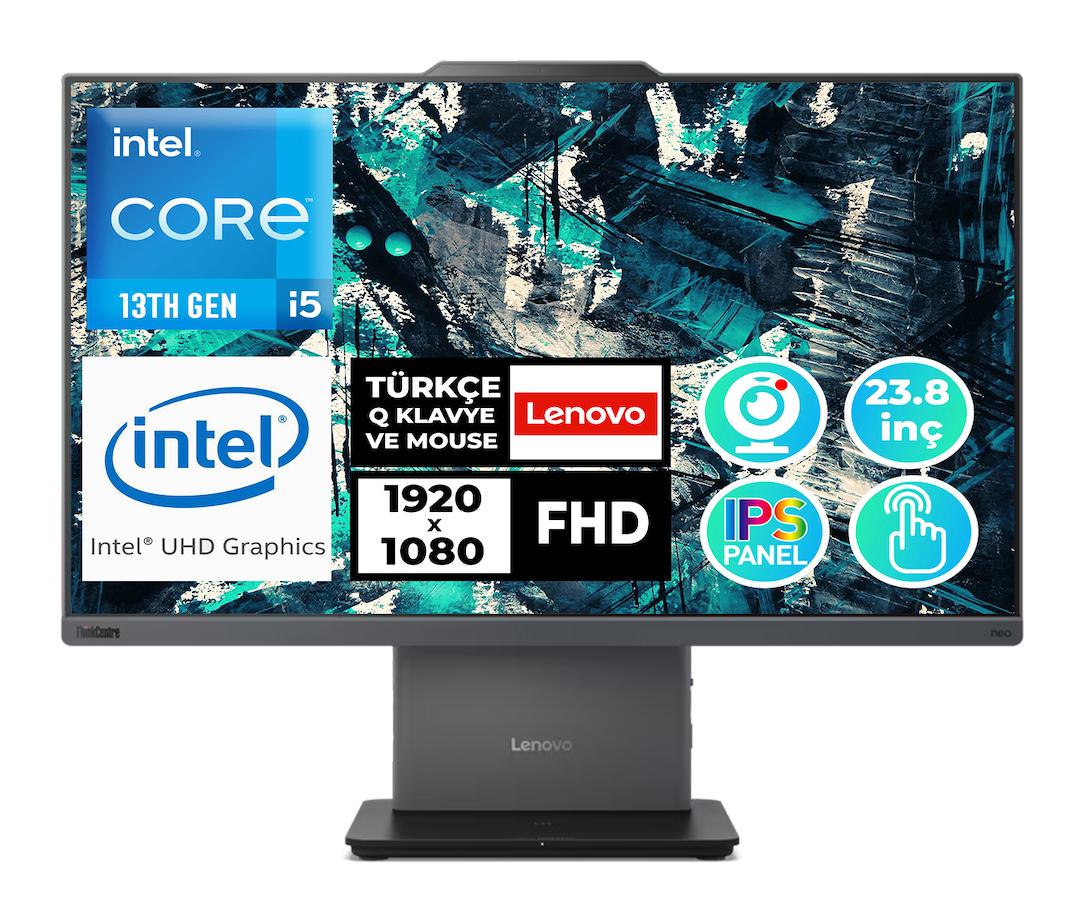 Lenovo ThinkCentre Neo 50A 24 Gen5 12SC001JTR 020 Dahili UHD Graphics Intel Core i5 13420H 32 GB Ram 1 TB SSD 23.8 inç Full HD Windows 11 Pro Dokunmatik All In One Bilgisayar