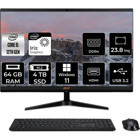 Acer Aspire C24-1700 DQBJWEMP459 Dahili Iris Xe Graphics Intel Core i5 1235U 64 GB Ram 4 TB SSD 23.8 inç Full HD Windows 11 Pro All In One Bilgisayar