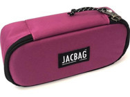 Jacbag Jac 21 Fuşya Düz Bez Bölmeli Tek Gözlü Oval Cüzdan Kalem Kutusu