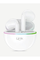 Linktech S25 Android-iOS-Mac-Windows Uyumlu Su Geçirmez 5.2 Işıklı Silikonsuz Kablosuz Kulak İçi Bluetooth Kulaklık Beyaz