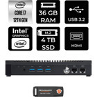 Asus PL64 PL64P335 Dahili Intel Iris Xe Graphics Intel Core i7 1255U 36 GB 4 TB FreeDos Mini Pc + Per4 USB Flash Bellek