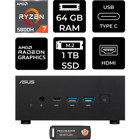 Asus ExpertCenter PN52-P2348 Dahili Radeon RX Vega 8 AMD Ryzen 7 5800H 64 GB 1 TB FreeDos Mini Pc + Per4 USB Flash Bellek