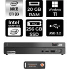 Lenovo ThinkCentre 50Q Gen 4 12LN0048TRP366 Dahili Intel UHD Graphics Intel Core i5 13420H 20 GB 256 GB Windows 11 Home Mini Pc + Per4 USB Flash Bellek